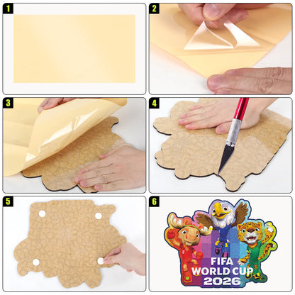 World Cup 2026 Time To Shine wooden jigsaw puzzle – soccer fan gift