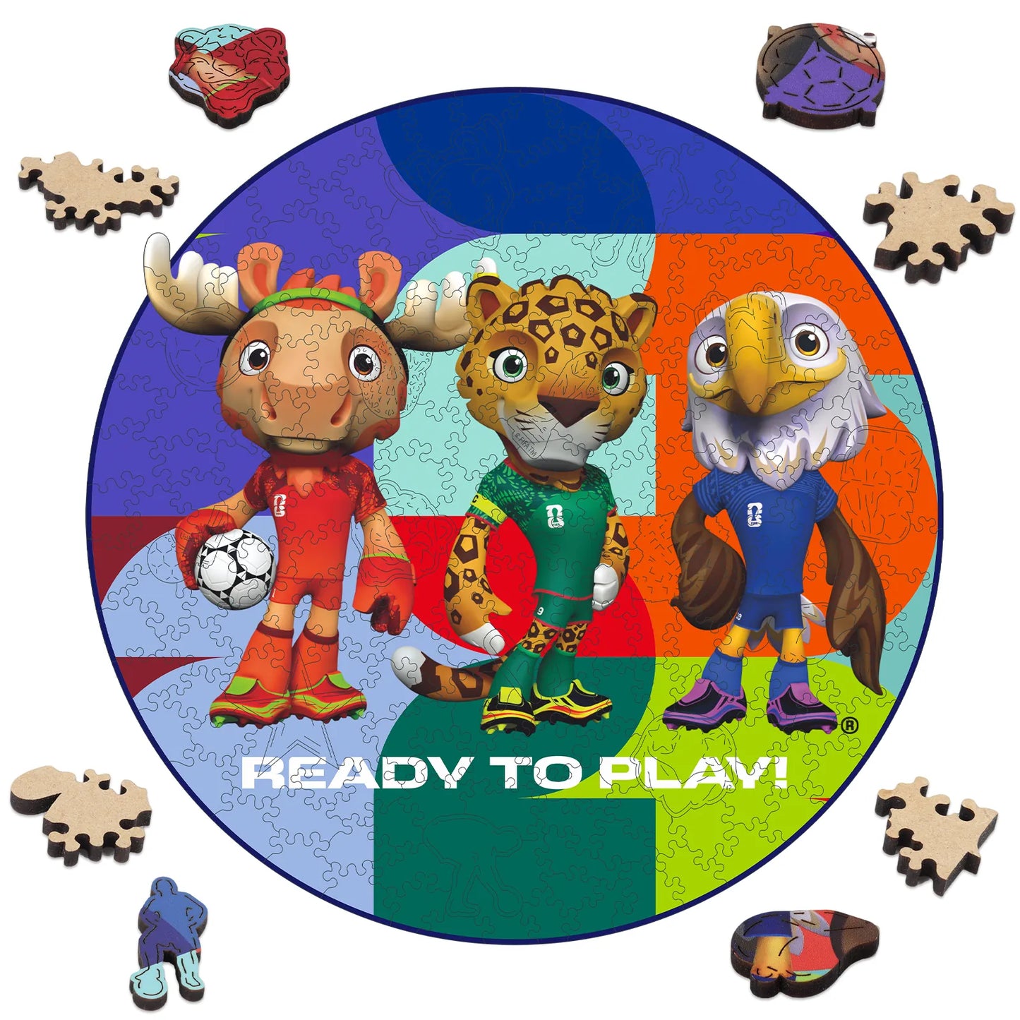 FIFA World Cup 2026 Ready To Play ball wooden jigsaw puzzle – officially licensed