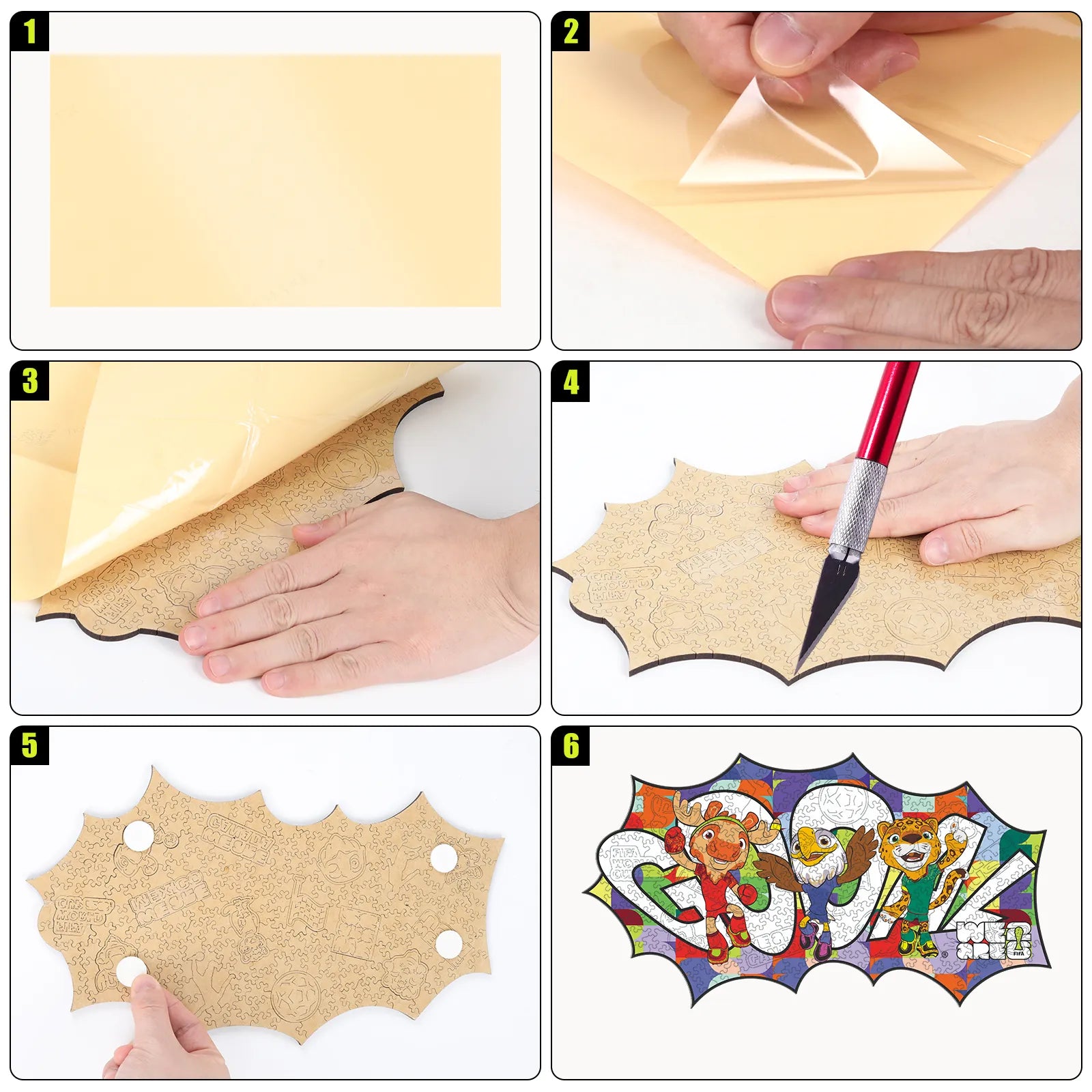 World Cup 2026 Goooal wooden jigsaw puzzle – soccer fan gift