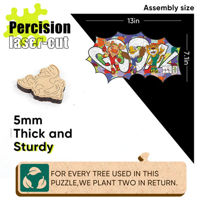FIFA World Cup 2026 Goooal wooden puzzle with laser-cut pieces