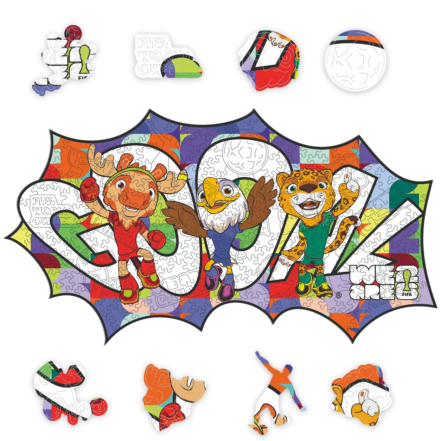 FIFA World Cup 2026 Goooal wooden jigsaw puzzle – officially licensed