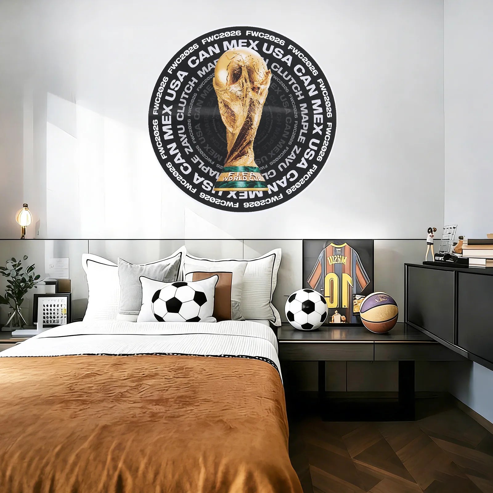 World Cup 2026 wooden puzzle – trophy circle design