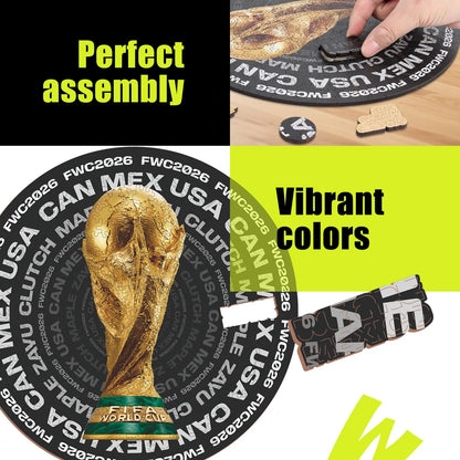 Officially licensed World Cup 2026 trophy circle puzzle