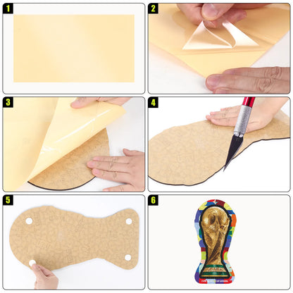 World Cup 2026 Trophy 1 wooden jigsaw puzzle – soccer fan gift