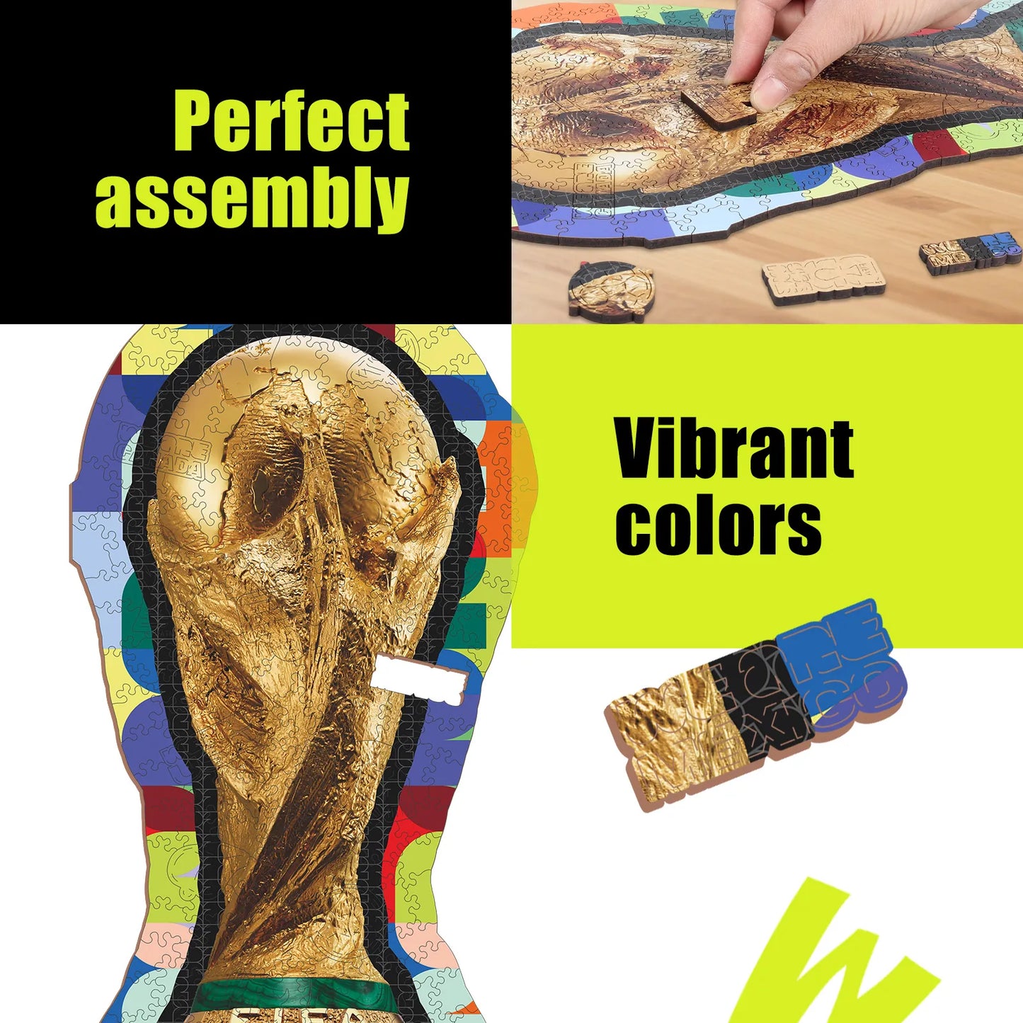 Wooden jigsaw puzzle gift – FIFA World Cup 2026 Trophy 1