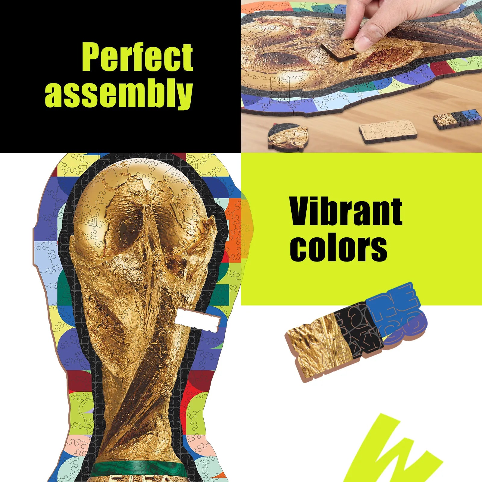 Wooden jigsaw puzzle gift – FIFA World Cup 2026 Trophy 1