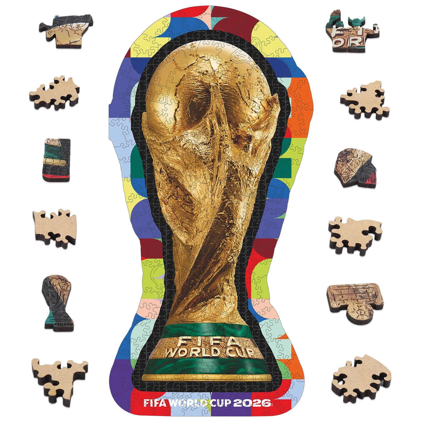 FIFA World Cup 2026 Trophy 1 wooden jigsaw puzzle – officially licensed