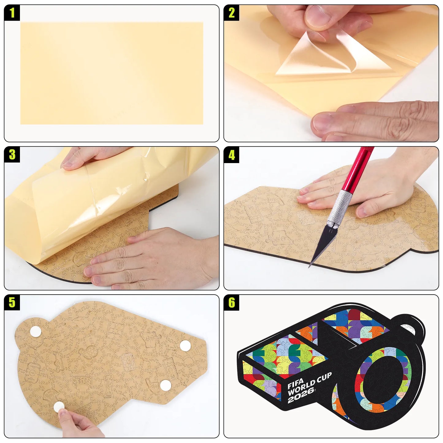 World Cup 2026 whistle wooden jigsaw puzzle – fan gift