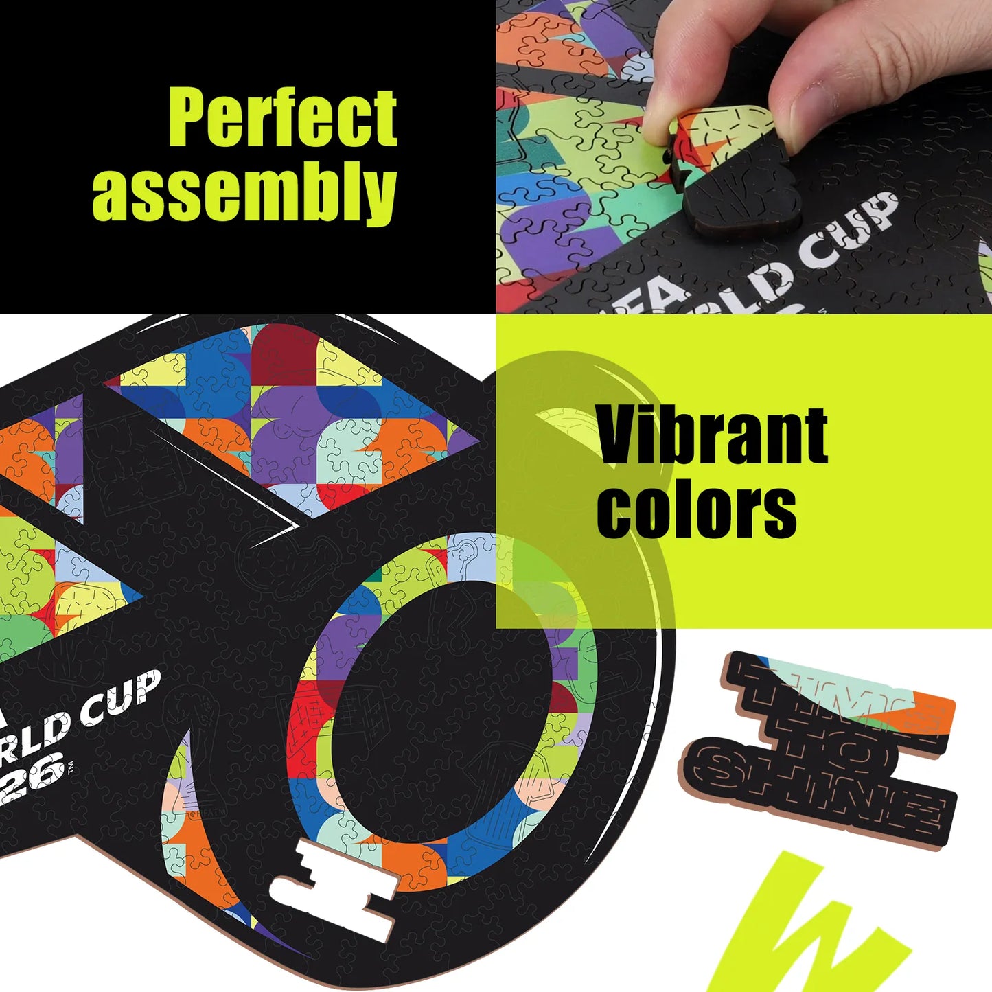Wooden jigsaw puzzle gift – FIFA World Cup 2026 referee whistle