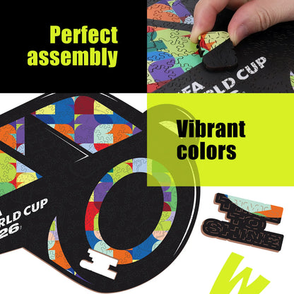 Wooden jigsaw puzzle gift – FIFA World Cup 2026 referee whistle