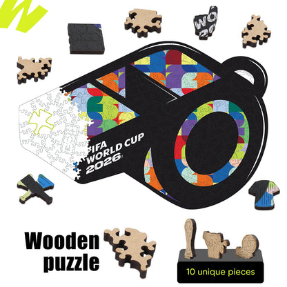 FIFA World Cup 2026 referee whistle puzzle detail