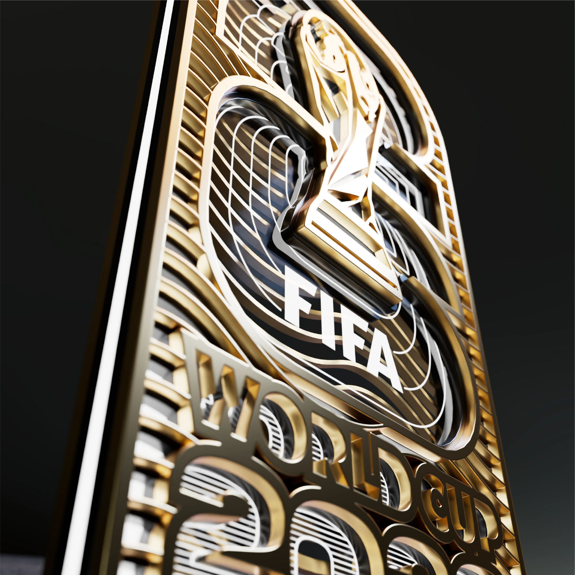 FIFA World Cup 2026 Time to Shine wooden LED lamp detail
