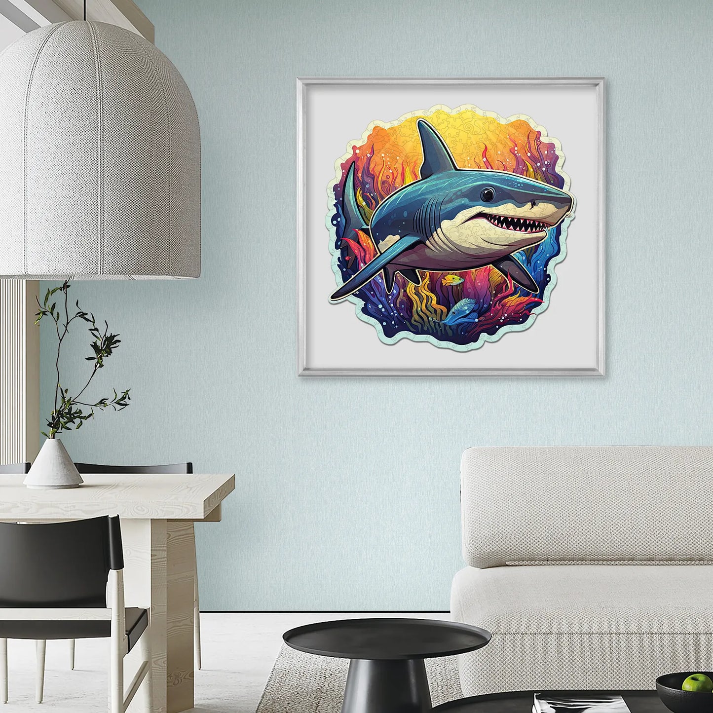 Ocean predator wooden jigsaw puzzle – shark design by WoodAha