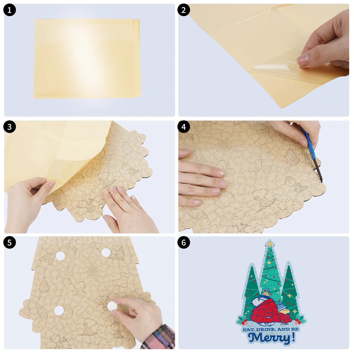 Snoopy Singing Spirits wooden jigsaw puzzle – officially licensed product