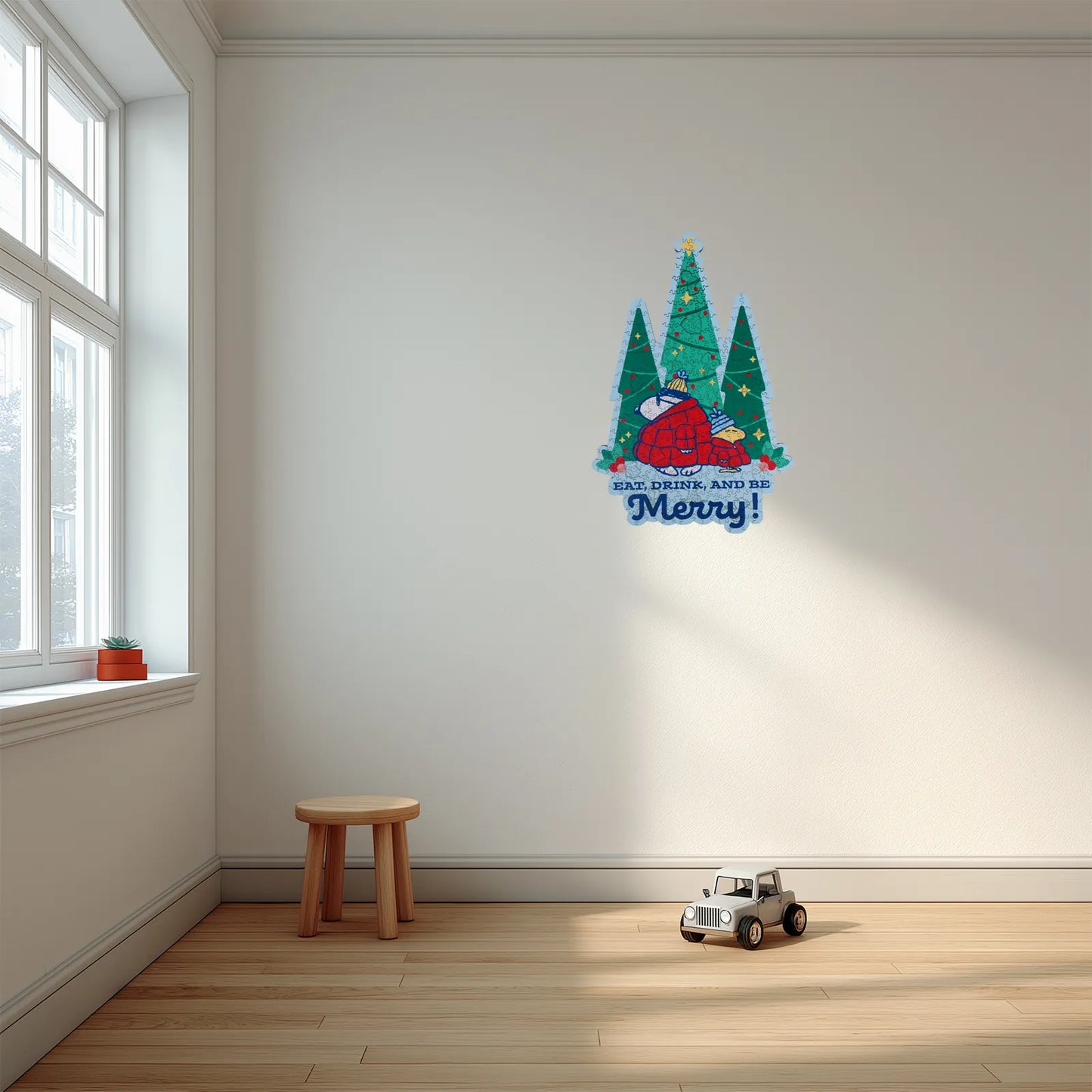Snoopy wooden jigsaw puzzle – Singing Spirits caroling design