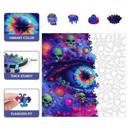 Wooden jigsaw puzzle gift – skulls artistic design