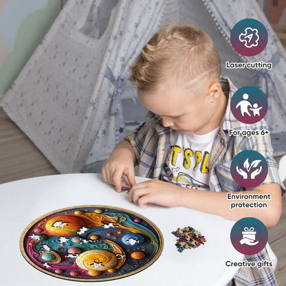 Solar system wood puzzle for adults – 200 and 500 piece options