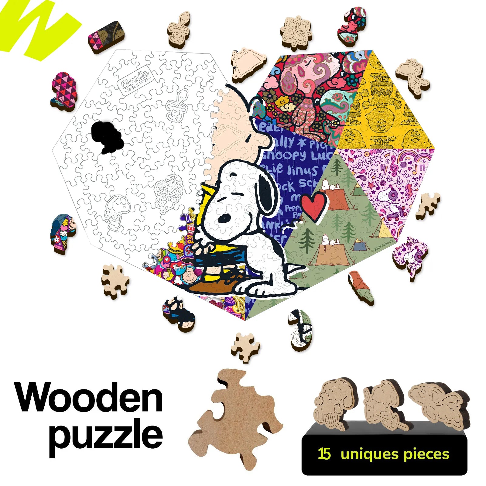 Licensed Peanuts wooden jigsaw puzzle – Sweet Hugs