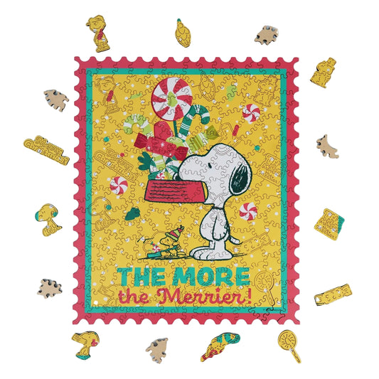 Officially licensed Snoopy The More The Merrier wooden jigsaw puzzle
