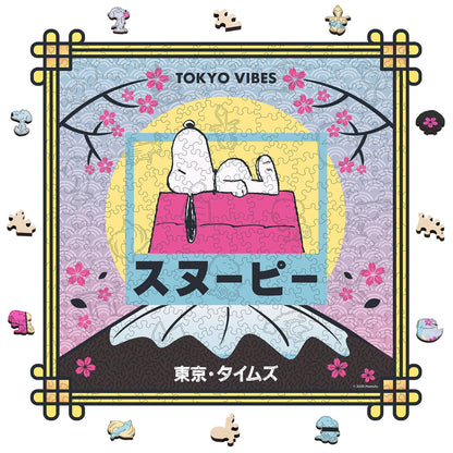 Officially licensed Snoopy Tokyo Times wooden jigsaw puzzle