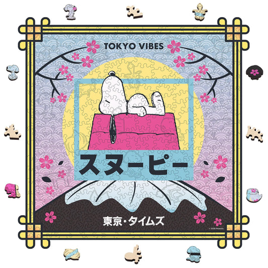 Officially licensed Snoopy Tokyo Times wooden jigsaw puzzle
