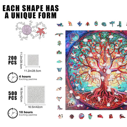 Wooden jigsaw puzzle gift – Tree of Life nature design