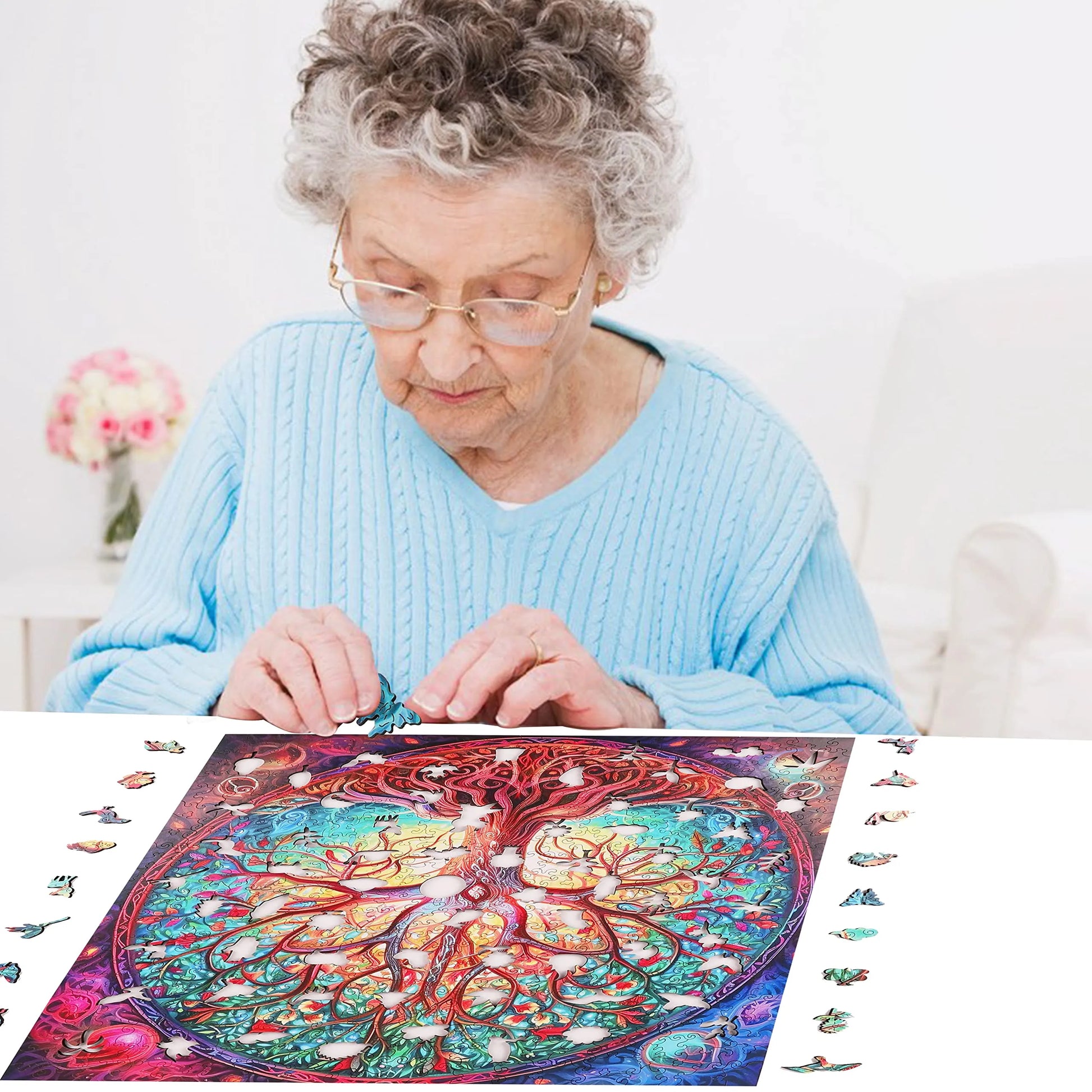 Tree of Life II wood puzzle for adults – 200 and 500 piece options