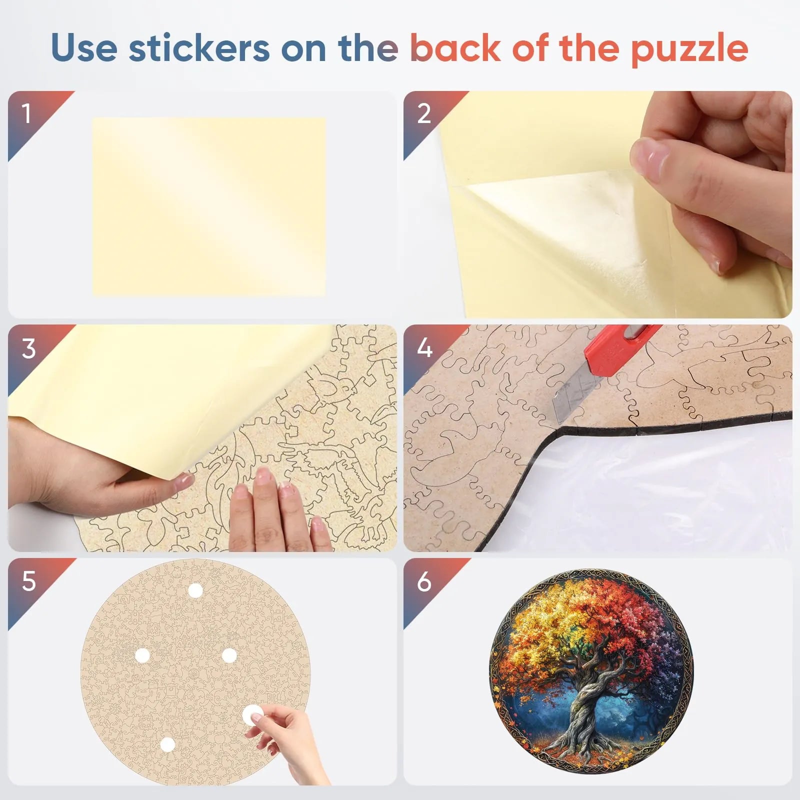 Wooden jigsaw puzzle gift – Tree of Life symbolic design