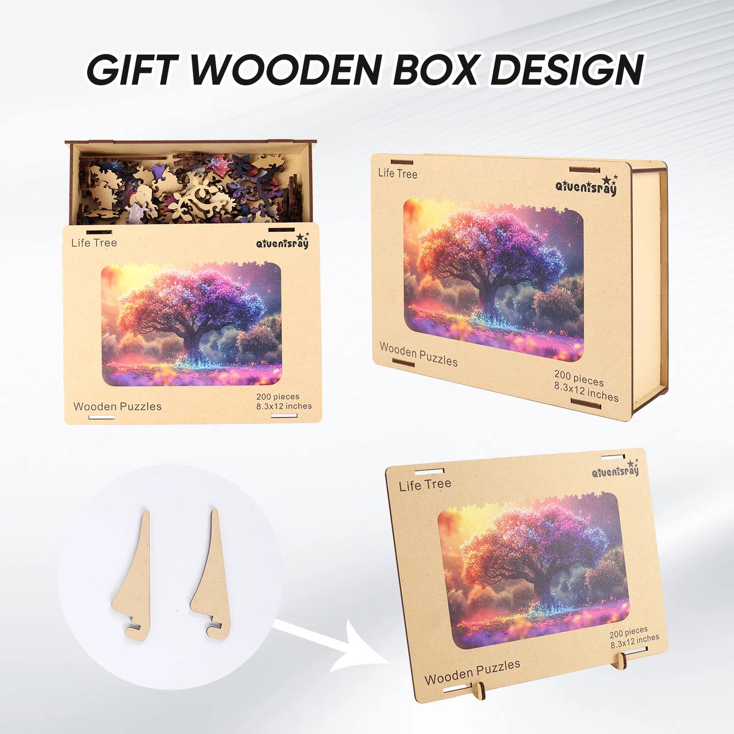 Wooden jigsaw puzzle gift – Tree of Life III nature design
