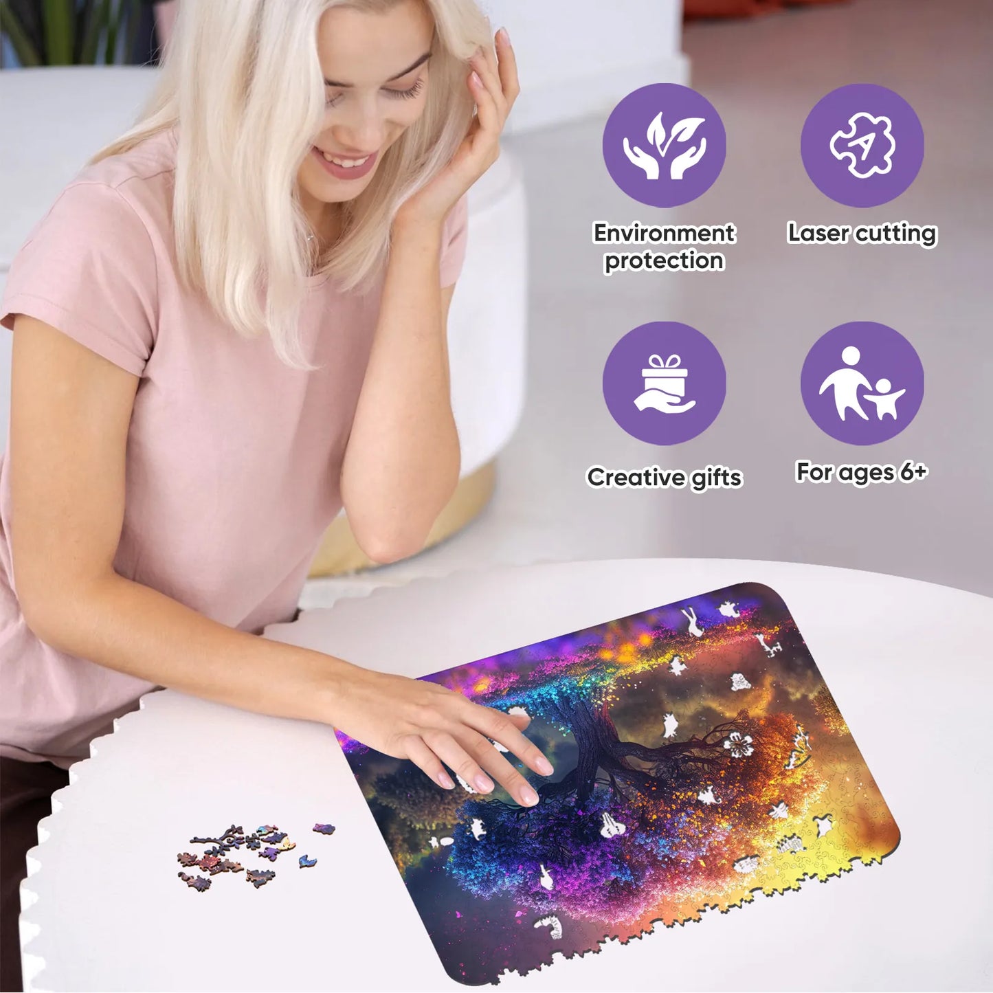 Tree of Life III wood puzzle for adults – 200 and 500 piece options