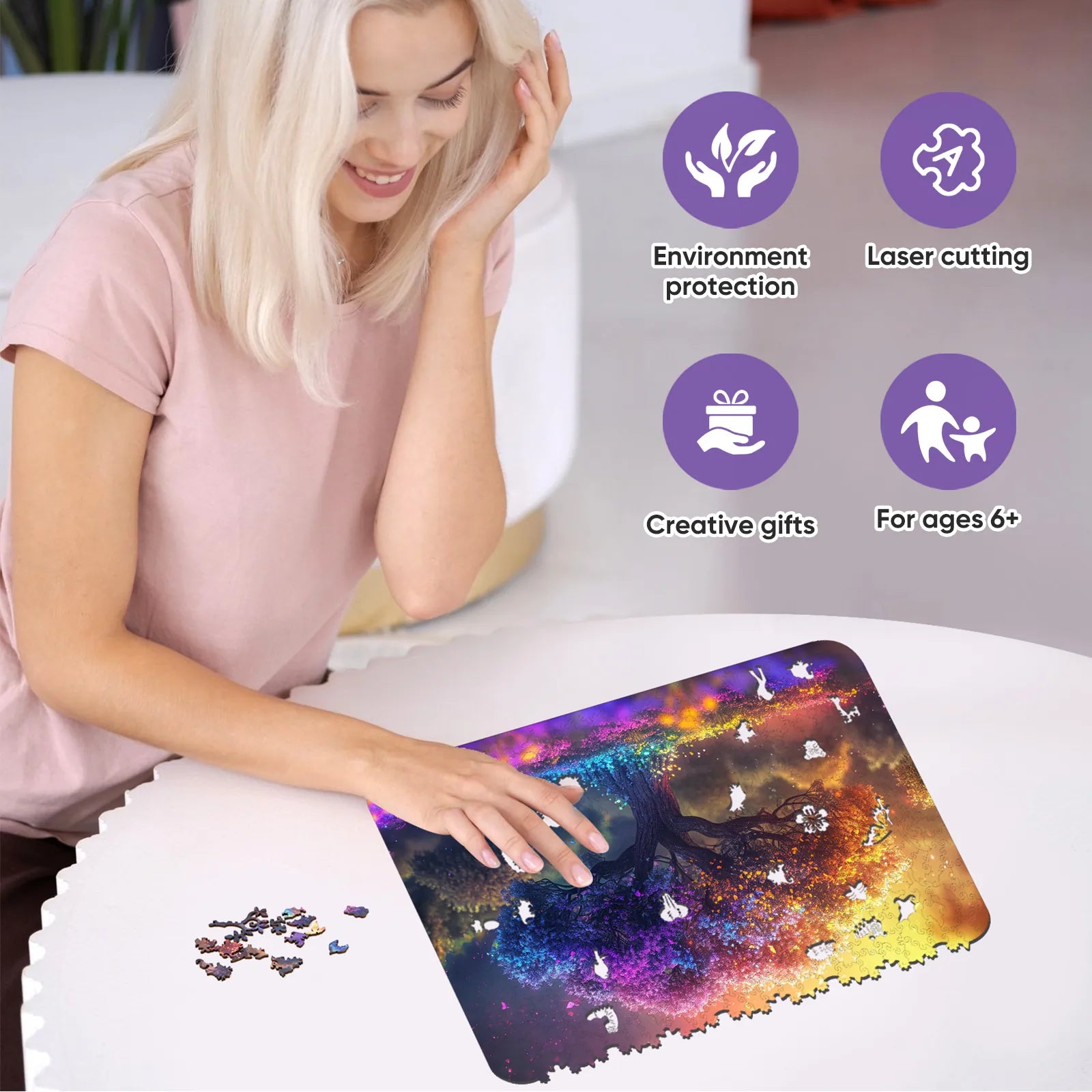 Tree of Life III wood puzzle for adults – 200 and 500 piece options