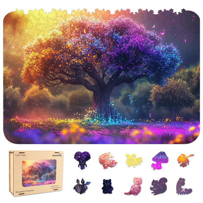 Tree of Life III wooden jigsaw puzzle for adults with unique shaped pieces