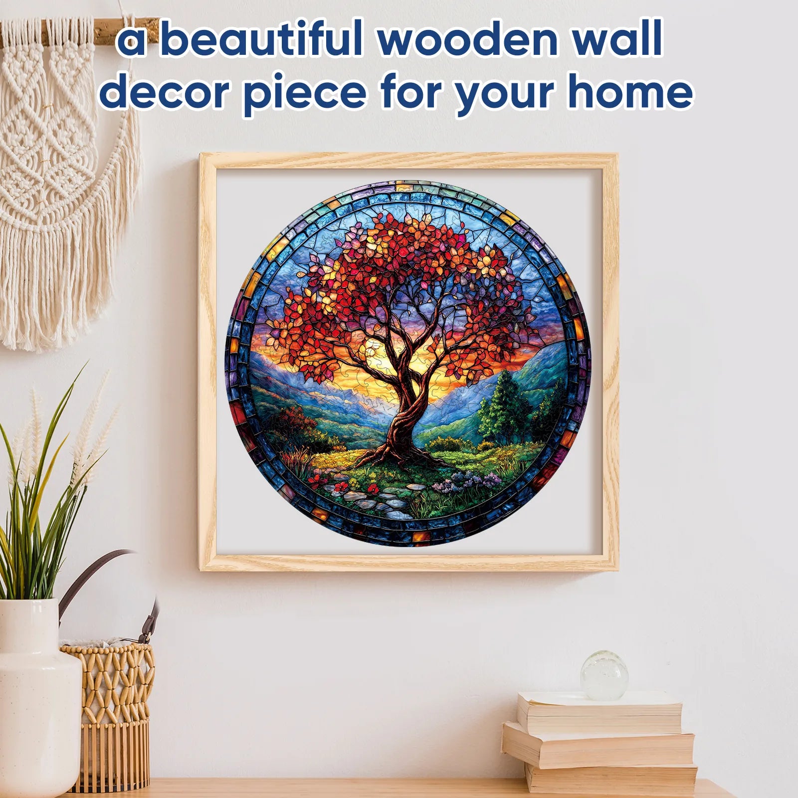 Redwood themed wooden jigsaw puzzle – Tree of Life design by WoodAha