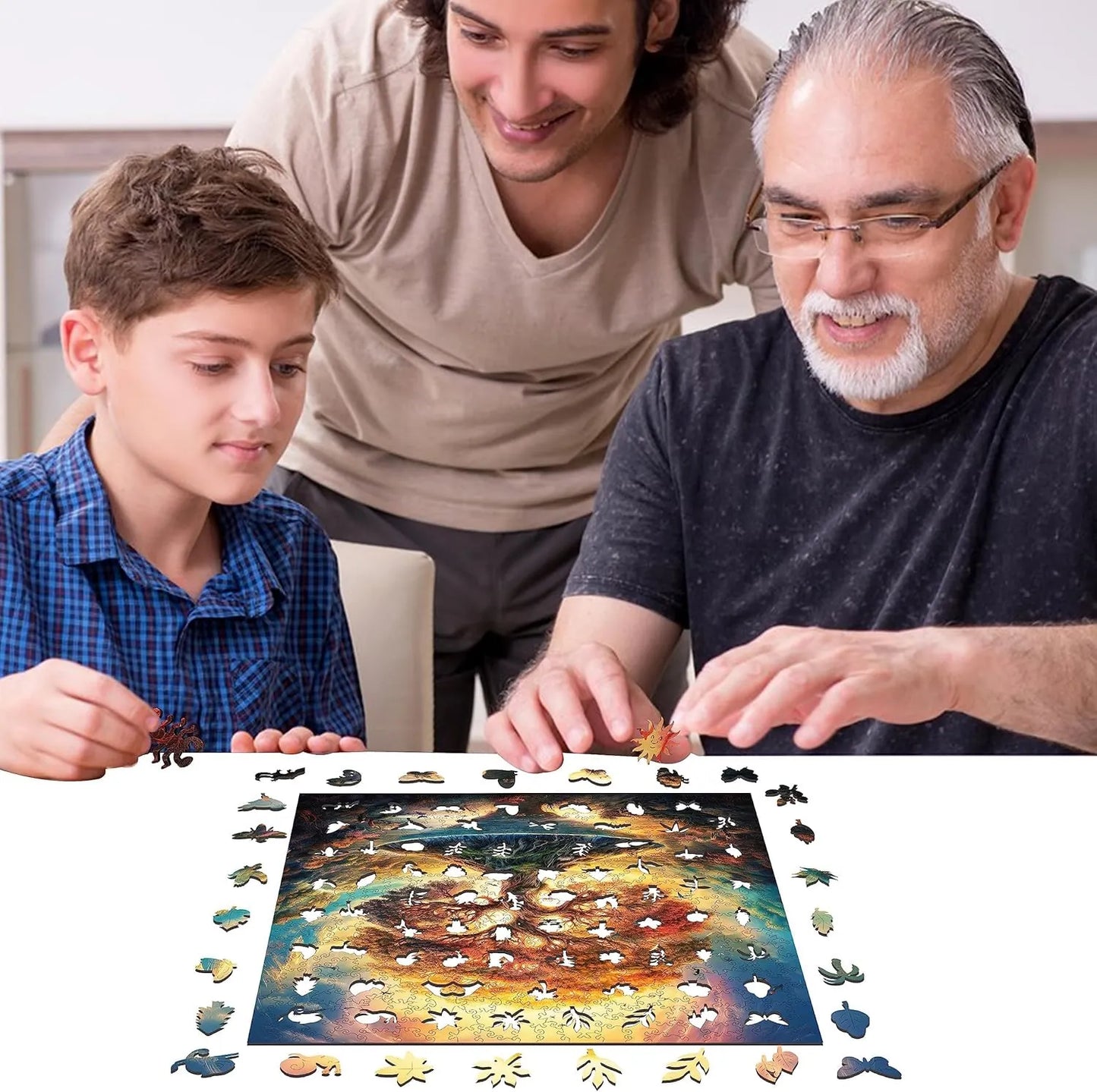 Tree of Life Shadow wood puzzle for adults – 200 and 500 piece options