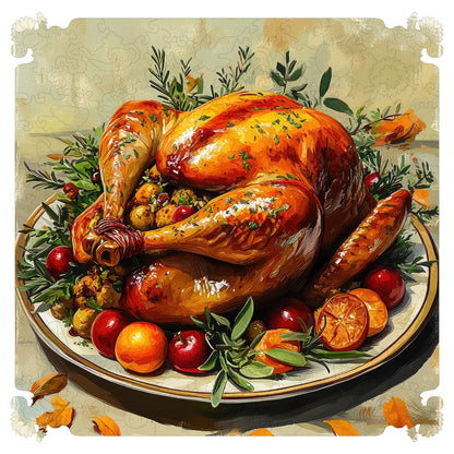 Turkey wooden jigsaw puzzle for adults and kids with unique shaped pieces