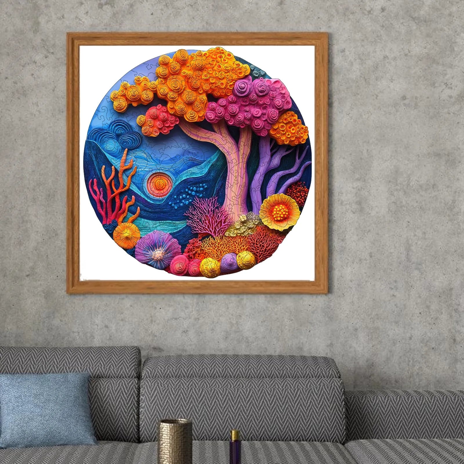 Coral reef wooden jigsaw puzzle – undersea design by WoodAha