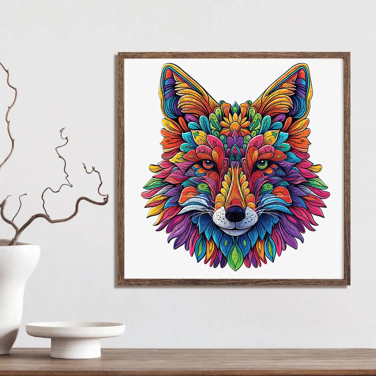 Forest wildlife wooden jigsaw puzzle – wolf design by WoodAha