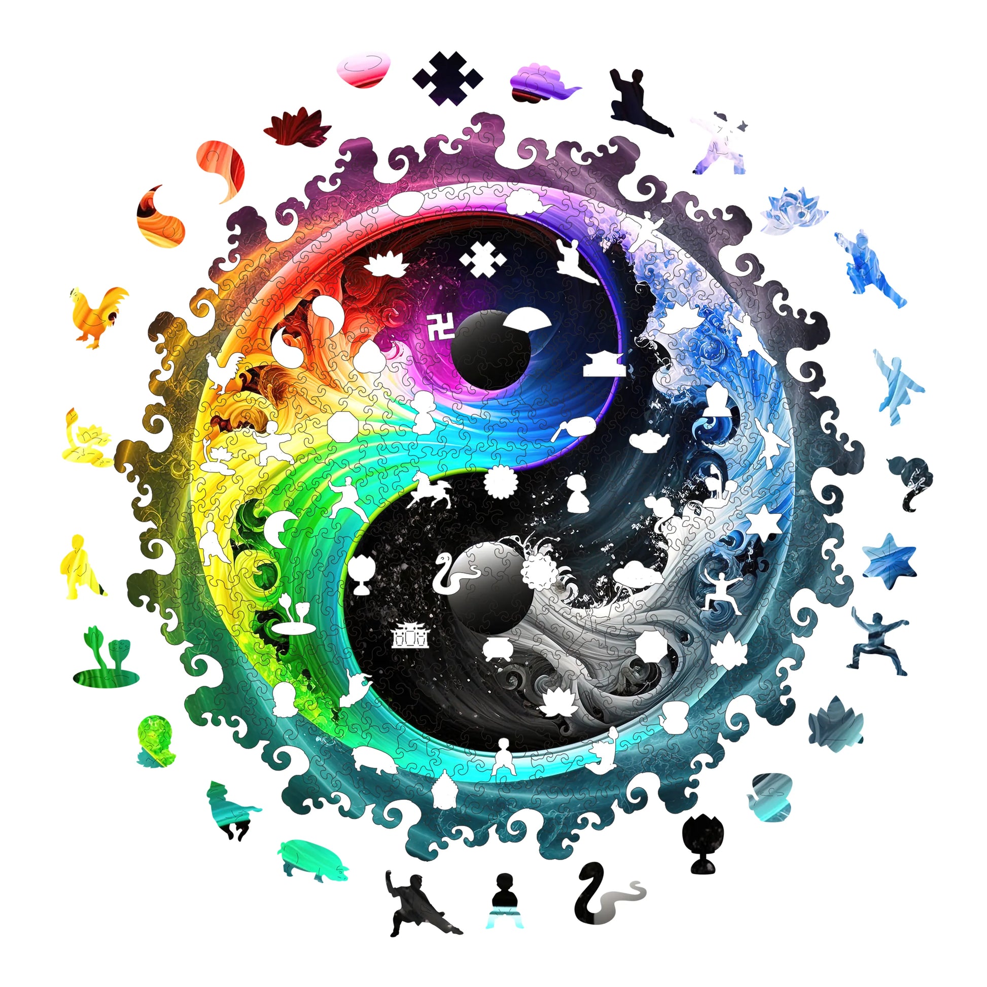 Wooden jigsaw puzzle gift – Yin Yang design